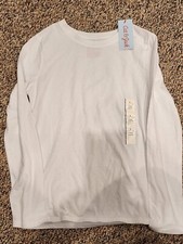 NWT Cat Jack Unisex Long Sleeve Shirt White Size L 10/12