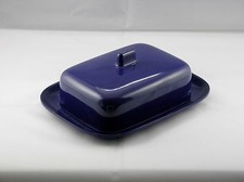 Melamin Butterdose dunkelblau Faplana Portugal Original 60er Jahre Design
