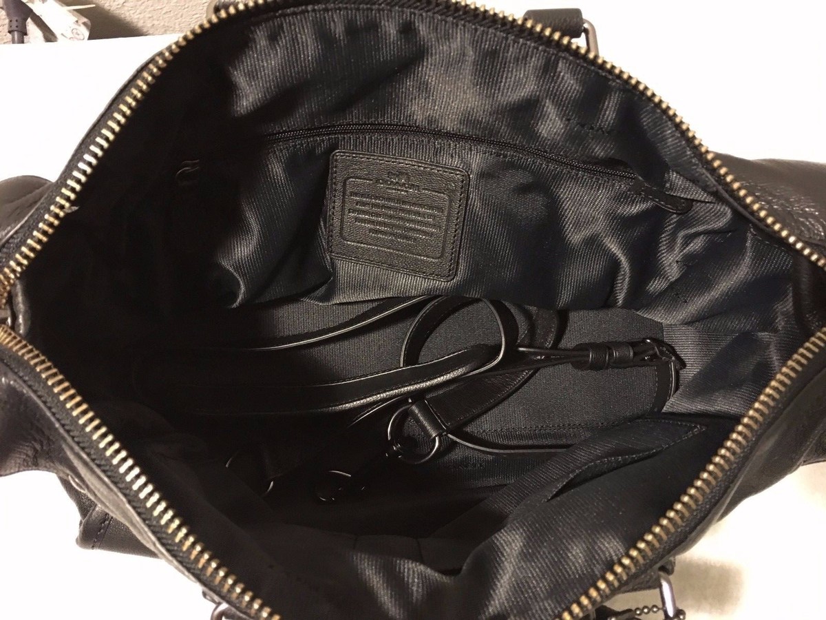 NWT Coach Grain Leather Rhyder Satchel Black F33689 | eBay NWT Coach Grain Leather Rhyder Satchel Black F33689 | eBay