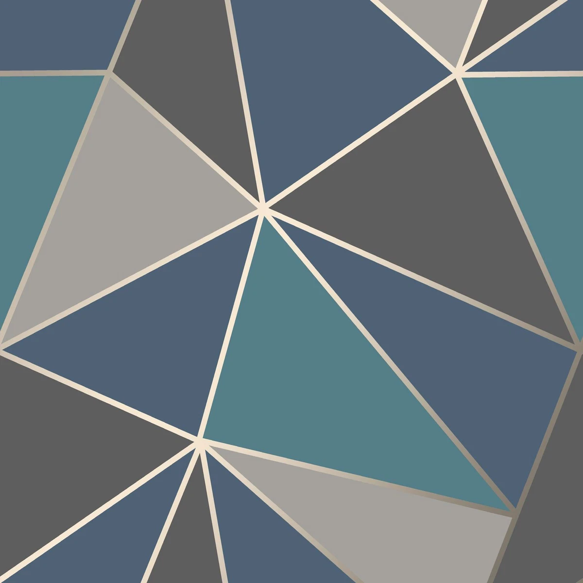 APEX GEOMETRIC WALLPAPER AQUA NAVY BLUE FINE DECOR FD42001 LUXURY