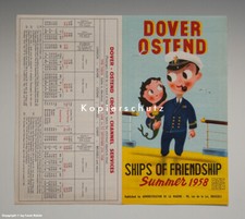 Faltprospekt DOVER OSTEND um 1958