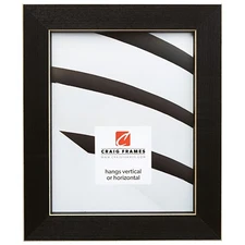 Craig Frames 1.5" Shaker, Black Wood Picture Frame