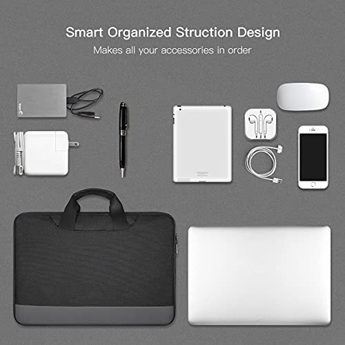 15.6 Inch Laptop Sleeve Bag, Men Women TSA Case for Macbook Pro 16 M4 M3 M2 - Picture 3 of 6