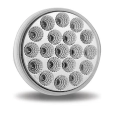 TRUX TLED-419CR 4" CLEAR TO RED STOP TURN & TAIL ROUND LED LIGHT 19 DIODES