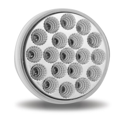 TRUX TLED-419CR 4'' CLEAR TO RED STOP TURN & TAIL ROUND LED LIGHT 19 DIODES