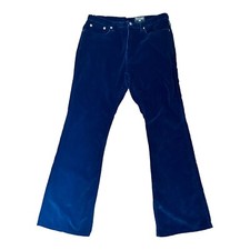 Polo Jeans Ralph Lauren Pants, Velvet Velour Straight High Rise Black, Women's 6