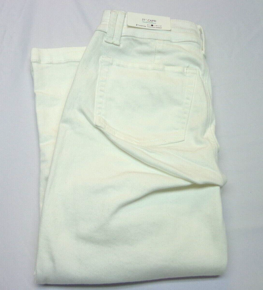 Maurices Size White Jeans Mid Rise Comfort Stretch