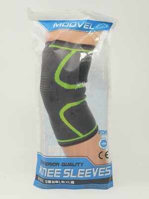 Modvel Knee Compression Sleeve, Size Large Green & Black (18.1 - 20.4 Inch)