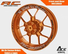 KTM RC390 Orange Wheel Decals Rim Stickers RC 125 250 390 200 Tape Stripes