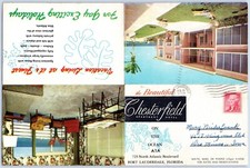 Fort Lauderdale Florida FL Postcard Chesterfield Apartment Hotel Multiview 1955