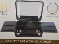 Glo Tech Beauty Case With LED Mirror Mirror Black or Pink Unboxed