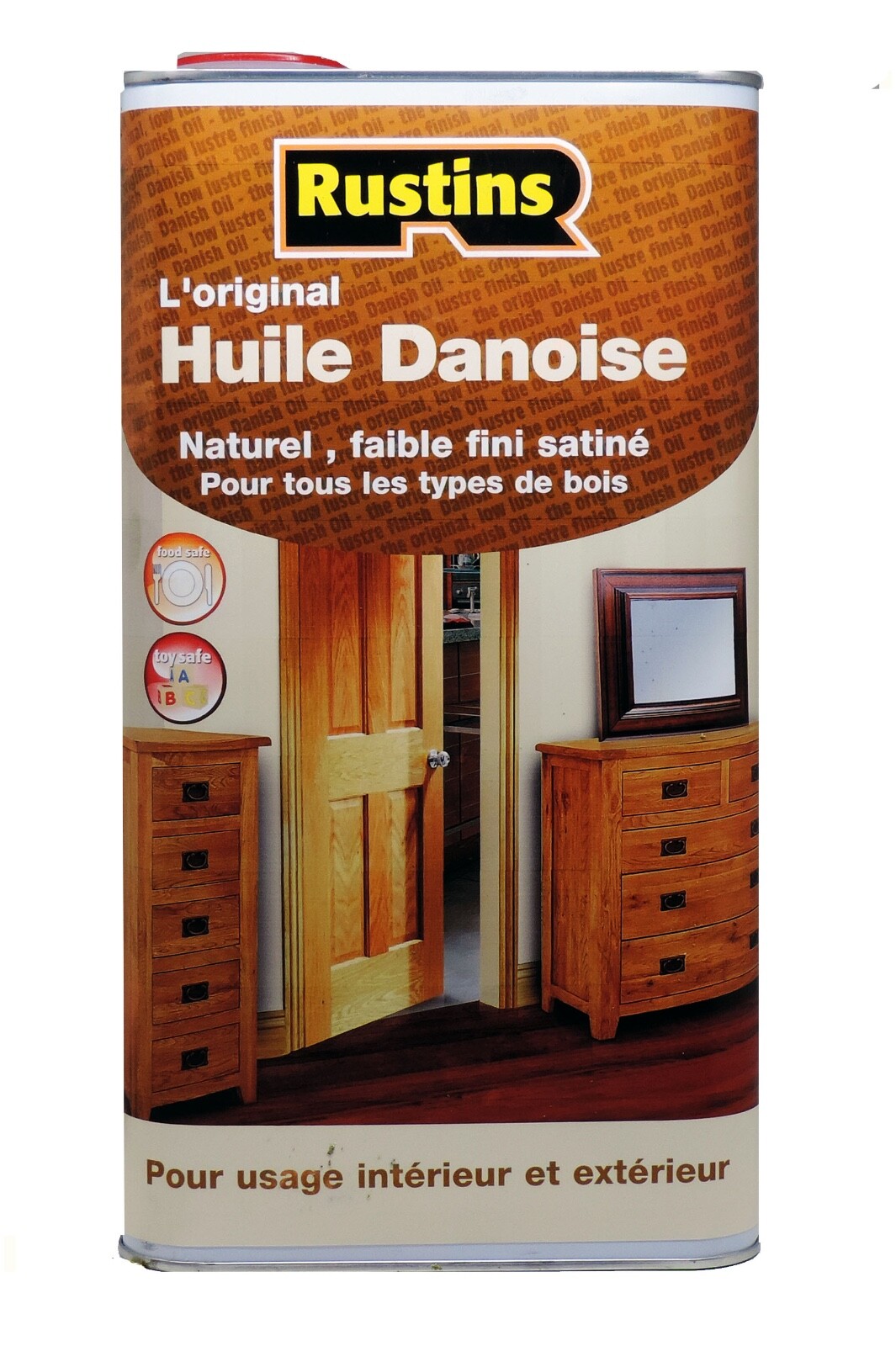 Rustin's Danish Oil 5L huile de protection bois mat satine universelle