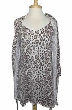JACLYN SMITH Intimates LARGE Robe  Nightgown Set Lingerie Soft Animal Print EUC