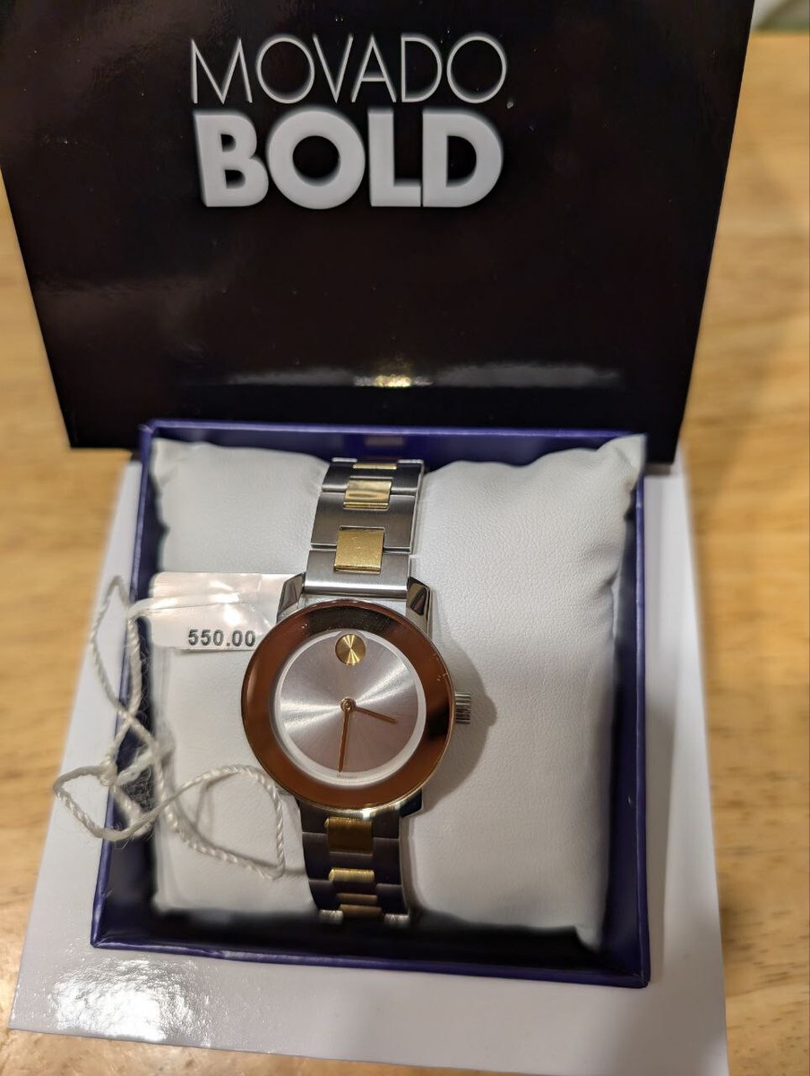 Movado Bold Two-Tone Stainless Steel Unisex Watch 3600551 | eBay