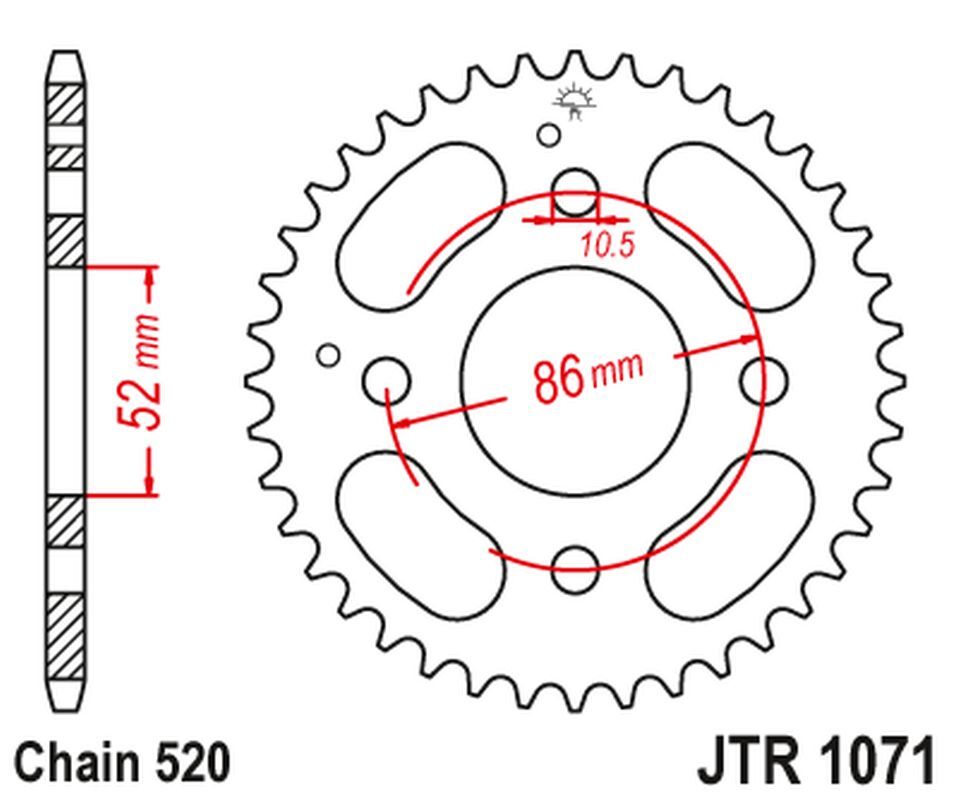 Pignon arrière JT 4621 31 dents couronne de transmission chaîne Kymco MXU 50 150