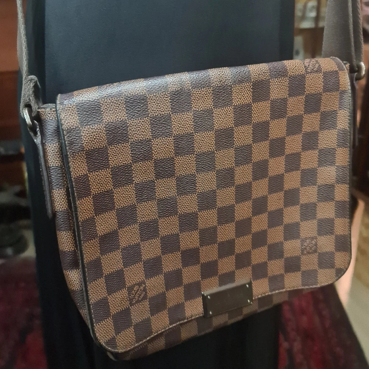 Louis Vuitton Damier Ebene Brooklyn Crossbody Messenger Flap Bag