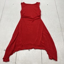 DAAWENXI Red Crew Neck Sleeveless Ruched Mini Club Dress Women's Size Small NEW