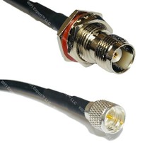 RFC240UF TNC FEMALE BULKHEAD to MINI UHF MALE Coax RF Cable USA-Ship Lot