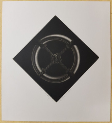 Katsunori Hamanishi, Mezzotinto Radierung Round Trip A, Japan signiert, #2/7