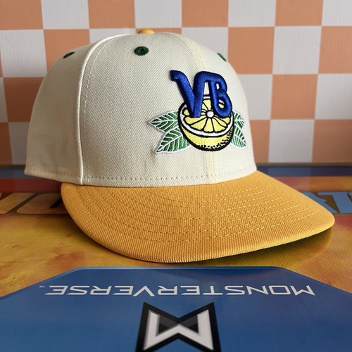 Vero Beach Dodgers Two Tone Offwhite/Yellow New Era 59fifty 7 1/8