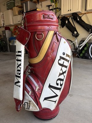 Vintage Maxfli Leather Golf Bag | eBay
