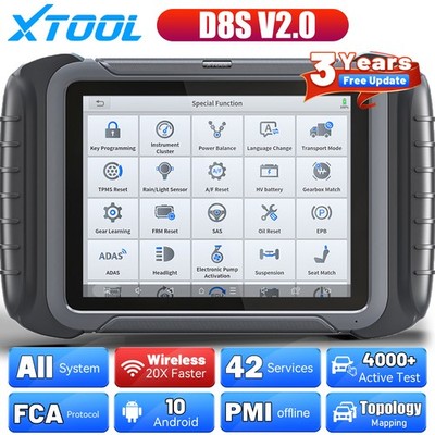 XTOOL D8S Diagnostic Tool Scanner Auto Full System ECU Coding Key Programming