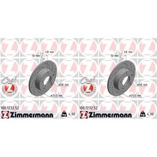 2x ZIMMERMANN SPORT BREMSSCHEIBEN 245mm GELOCHT HINTEN passend für AUDI A4 VW PA