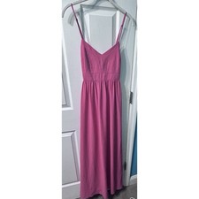 Badgley Mischka Belle Formal Dress Fuchsia Pink Maxi Gown Wedding Guest Size 12