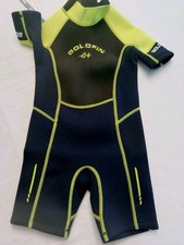 Goldfin Wetsuit for Boys Girls 3mm Shorty Wetsuits Neoprene Size 4 Navy Blue
