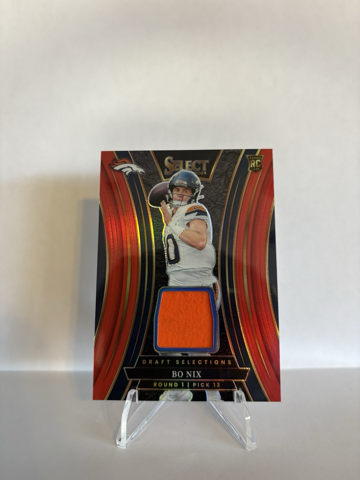 2024 Panini Select BO NIX RC #DSM-BNX Draft Selections Jersey Prizm Broncos