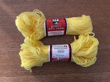 Lot Of 2 Yellow Skeins Aunt Lydia's HEAVY RUG YARN 100 Polyester