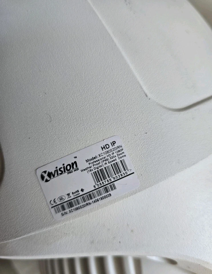 xvision pro HD IR Speed Dome Camera Model:XC1080S20IRN Professional HDIP 1080P - Image 4 of 4