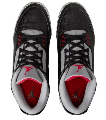 Jordan 3 Retro MCS ブラック×グレー 27cm スパイク Nike Air Jordan III 3 Retro MCS Black Red Cement Grey Baseball