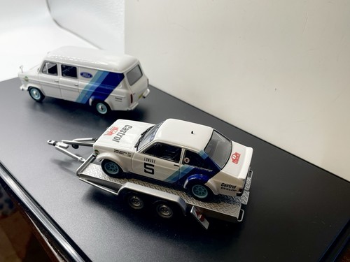 1/43 FORD TRANSIT/RIMORCHIO/ESCORT RS1800 MONTE CARLO RALLY 1979 IN VETRINA - Foto 3 di 4