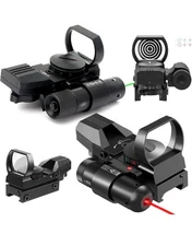 4 Reticle Red & Green Dot Sight Optics with Integrated Red/Green Laser Sight USA