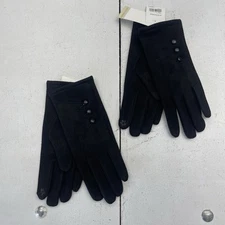 Cato Black 2 Pack Button Detail Tech Touch Screen Winter Gloves Women's Size OS