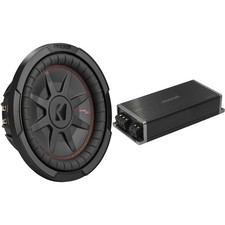 Kicker Marine KPX500.1 Powersports Amp  10" CompRT DVC 4 Ohm. Subwoofer Audi...