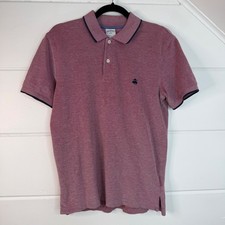 Brooks Brothers 346 Performance Polo Slim Fit Medium Red Short Sleeve Shirt