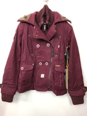 KHUJO Damen Mantel Modell: Pike Weinrot S