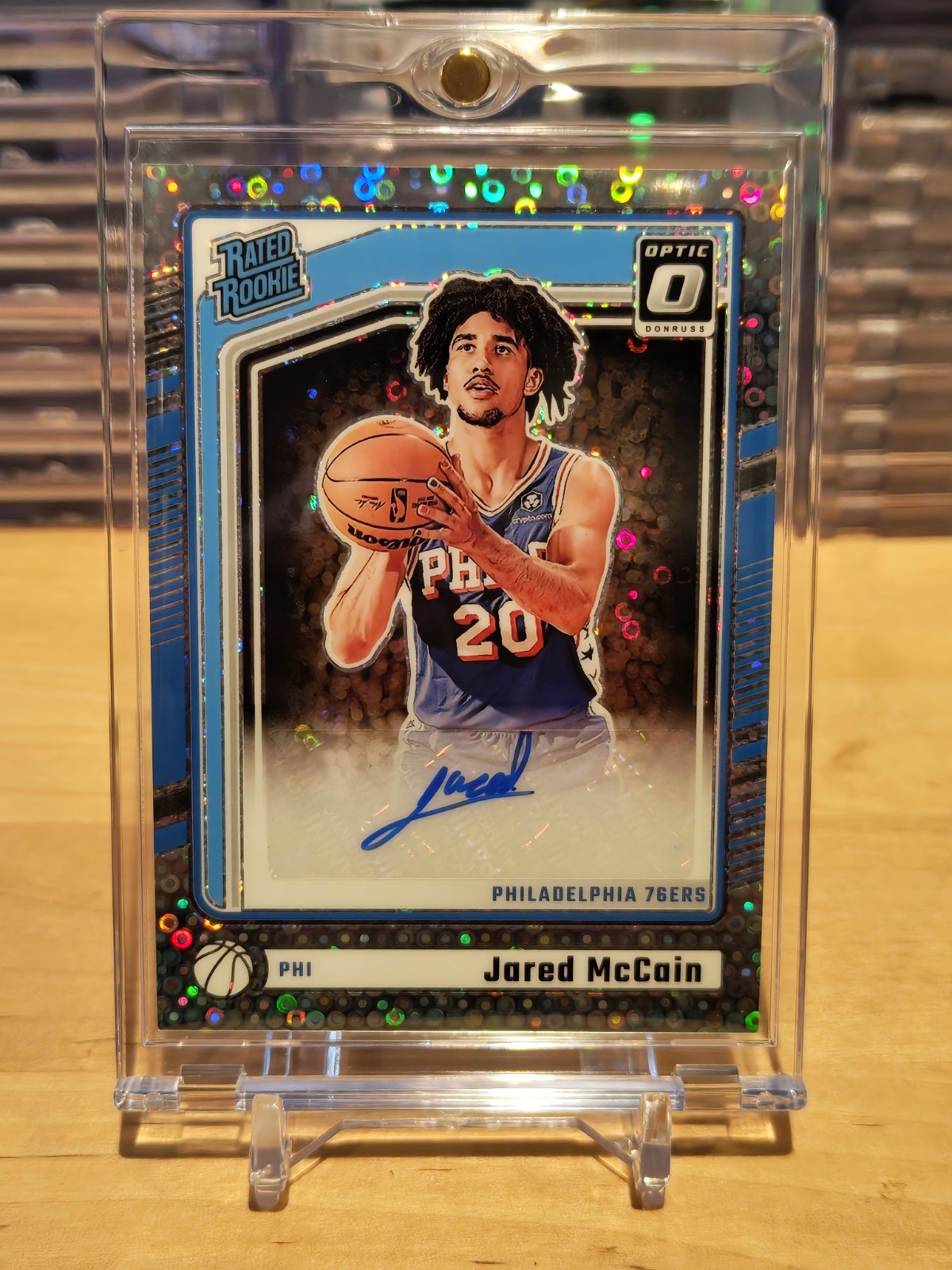 2024-25 Donruss Optic Jared McCain Rated Rookie Fast Break RC Auto #313 76ers