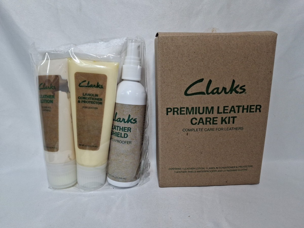 Clarks Premium Leather Care Kit Boxed Gift Set Complete Care For All  Leathers