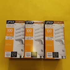 New Box Of 3 TCP Light Bulbs Compact Fluorescent Light Bulbs 80102335 3500K