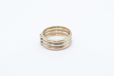 750 Goldring Tricolor mit Diamanten – 18K Gold-Ring Rosegold, Weißgold, Gelbgold