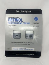 2 Pack Neutrogena Rapid Wrinkle Repair Regenerating Cream Fragrance Free 1.7oz
