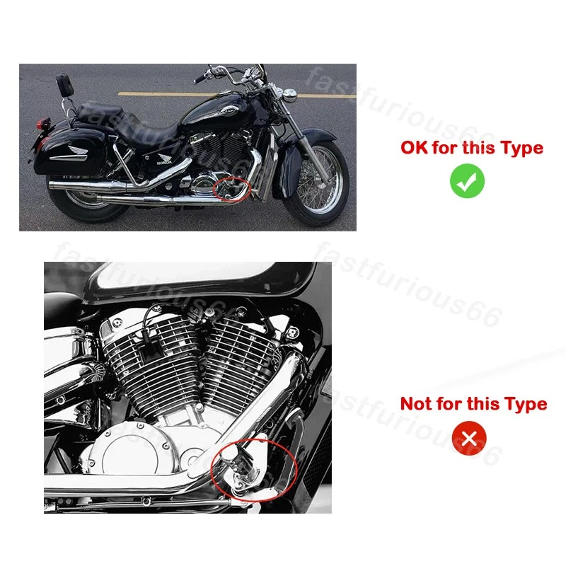 Sistema de escape VT1100C tubo silenciador negro para Honda Shadow ACE 1100 VH 1995-2008 Foto 2 de 4