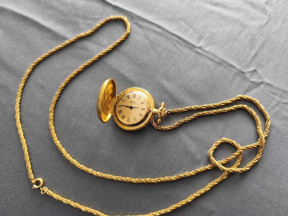 Emka Geneve SWISS Damenuhr mit Deckel Rosendekor - Bild 4 von 4