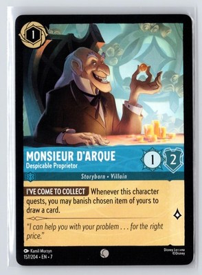 Monsieur D'Arque #157/204 Archazia's Island Disney Lorcana