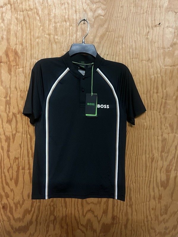 Hugo Boss Mens Small Slim Fit Stretch  Pariq TOC  Mesh Polo Shirt