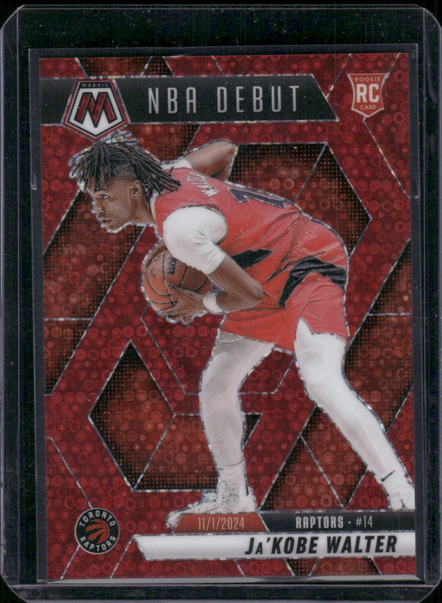 2024-25 Panini Mosaic #253 Ja’Kobe Walter Fast Break Red Mosaic #/99