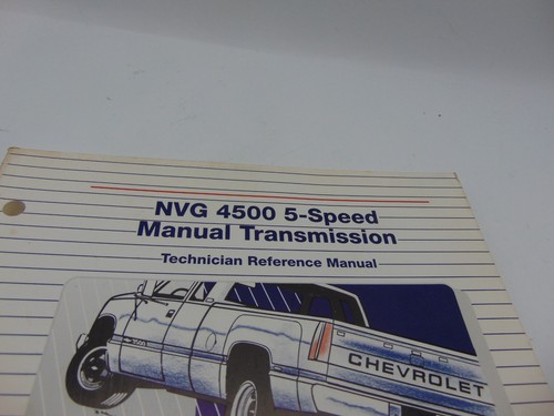GM STG NVG 4500 5-Speed MANUAL Transmission Technician Reference Manual - Photo 2/6